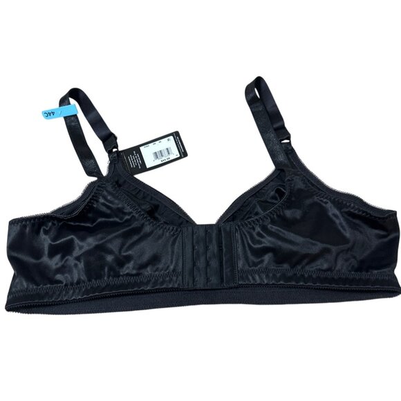 Bali Size 44C Black Wireless Nylon Bra Adjustable Straps & Supportive Design - Picture 10 of 12